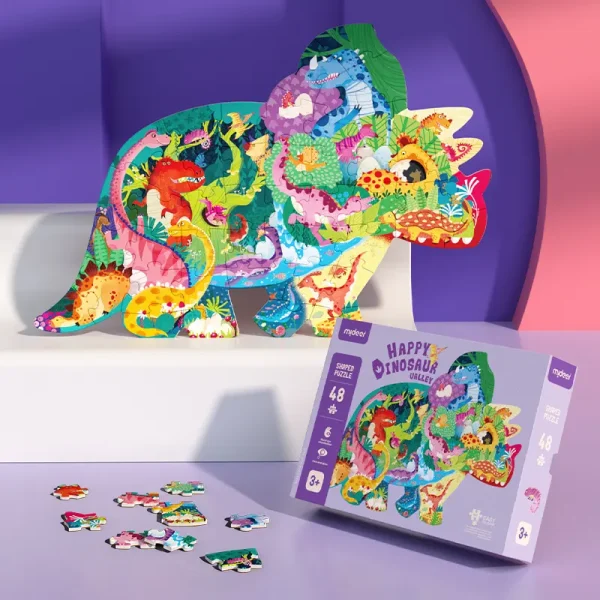 Puzzle Szczęśliwa Dolina Dinozaurów (48 elementów)